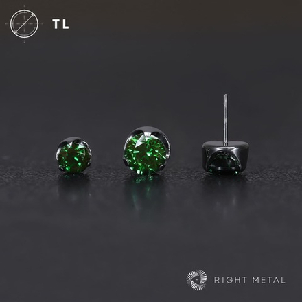 Flat Cubic Zirconia Green Б/Р