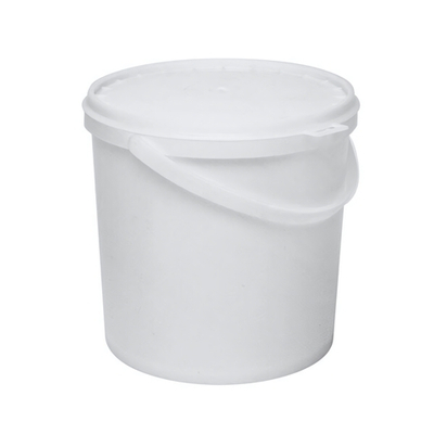 Ведро с герметичной крышкой и ручкой 5 л (белое)