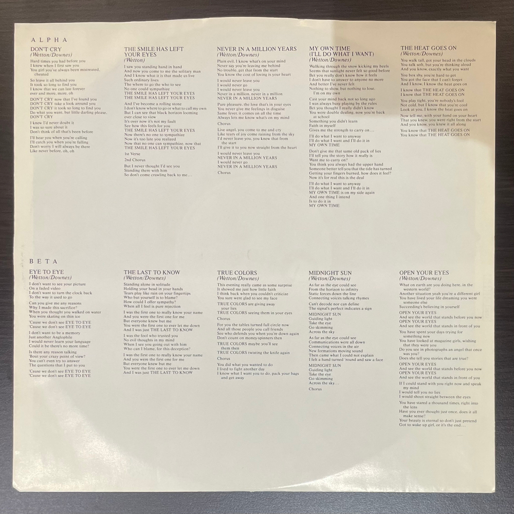 Виниловая пластинка Asia – Alpha LP