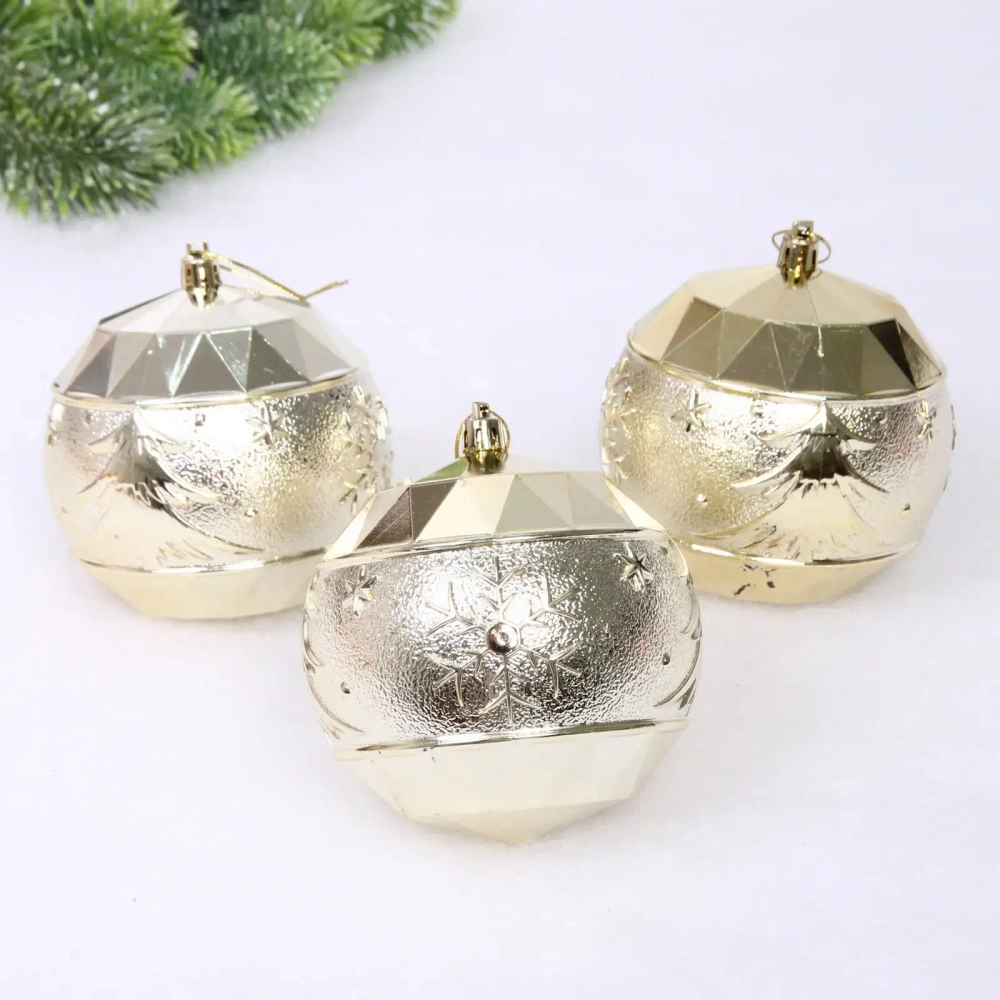 Набор шаров «Miracle» 10 см + 5 см (15 предметов), Золото