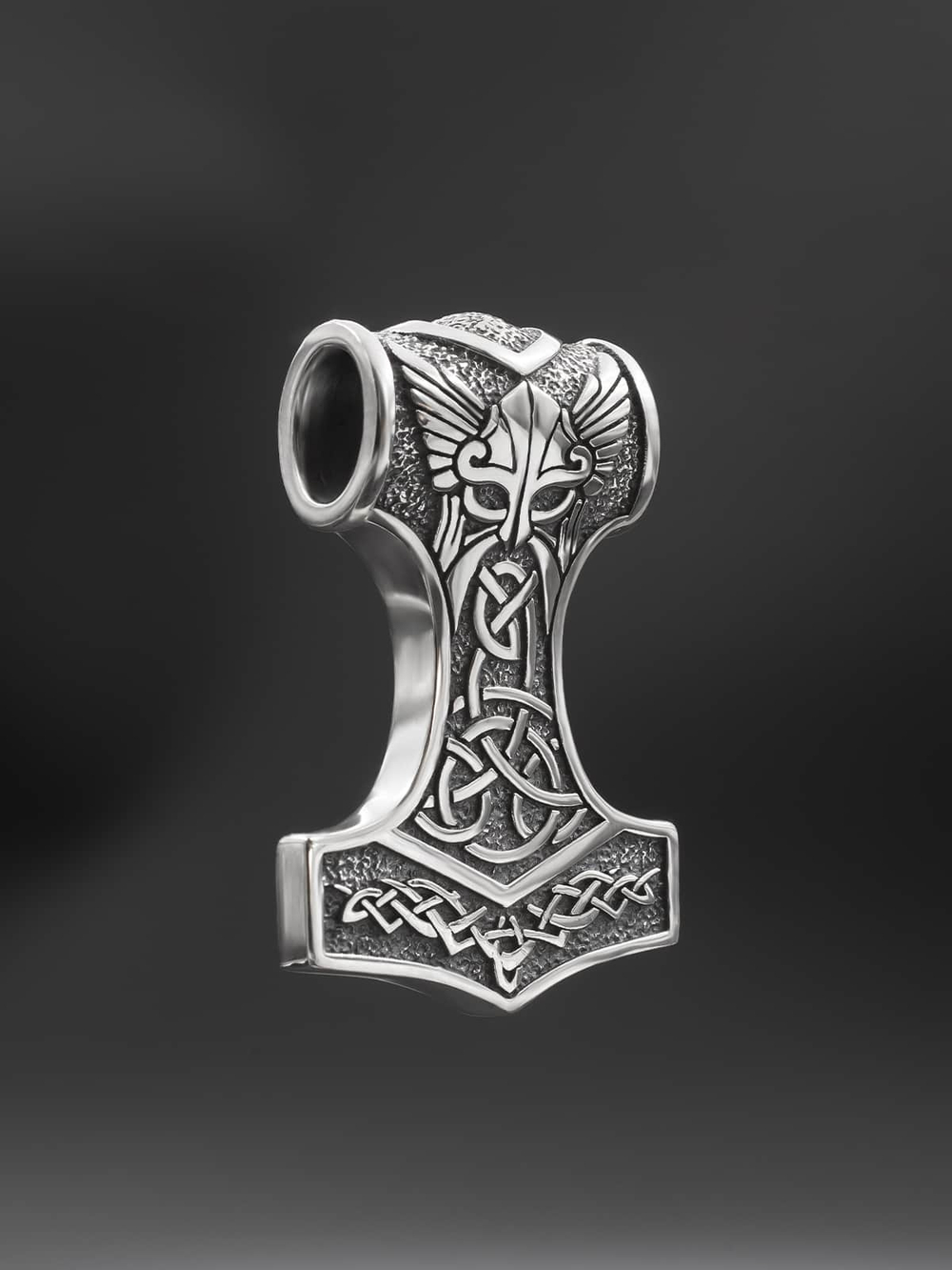 Подвеска молот Тора скандинавский оберег из серебра 925 пробы