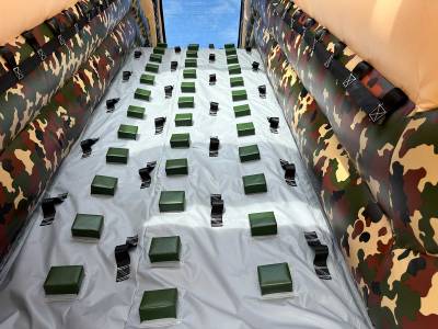 Надувная полоса препятствий «Патриот», 4 блока, 22х4х5 м