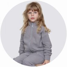 Детский флисовый комбинезон ТИМ, цвет серый
