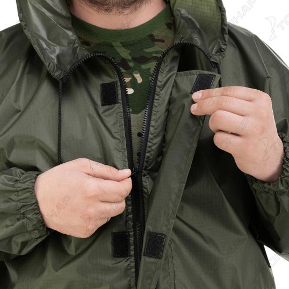 Костюм ветровлагозащитный Походный, цв.зеленый PU 5000 р.52 (T-KS-VVZ-XL-PU5-002) Helios