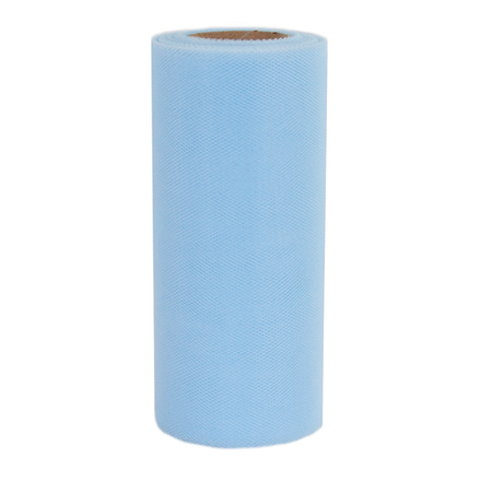 Лента (15 см*22,86 м) Фатин, Светло-голубой, 1 шт.