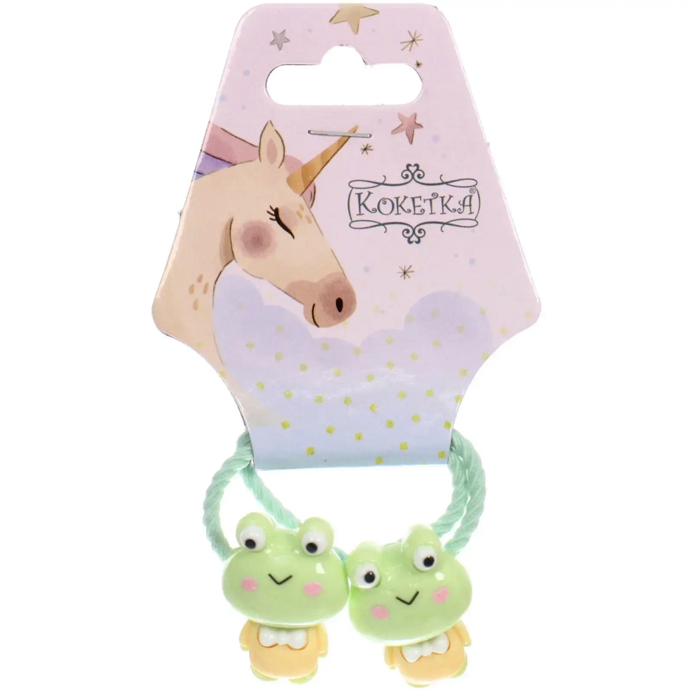 Резинки для волос детские 2шт «КАРАМЕЛЬКИ», лягушата, d-3см