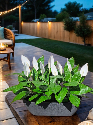 Искусственные цветы Спатифиллум 75см в кашпо Лофт