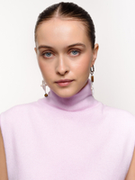 Серьги "Tiger' pearl cross" Silver