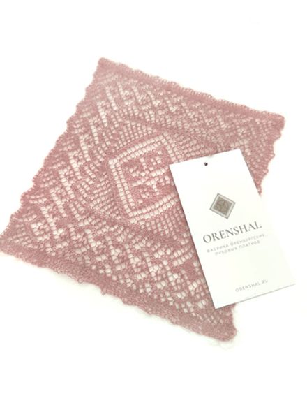 Оренбургский пуховый платок-паутинка А1515-06 магнолия