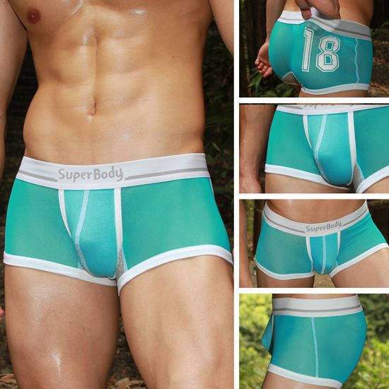 Мужские трусы хипсы Superbody AzureTransparent 18