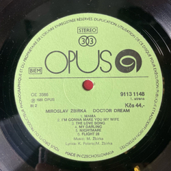 Винтажная виниловая пластинка LP Мирослав Жбирка Miroslav Zbirka, Doctor Dream (Чехословакия 1981)