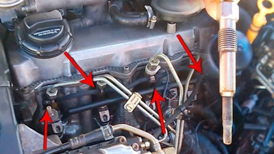 Замена свечей накала (Одну)