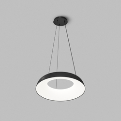 Cветильник подвесной TORION, 70Вт LED, ?630x1500 мм, 3000–6000K, алюминий, акрил, черный