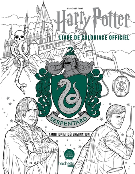 Hachette/ раскраска по номерам/ Harry Potter - Serpentard - le livre de coloriage officiel