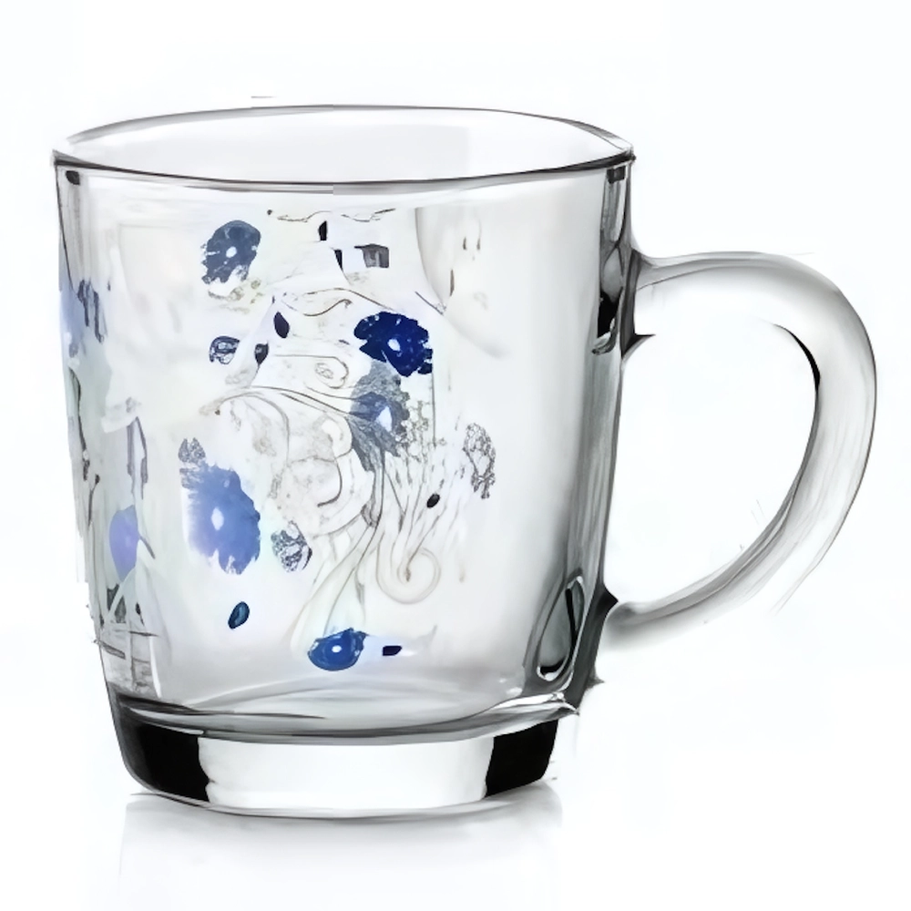 Кружка стеклянная 340мл «Серенейд» голубой 55531SLBD15