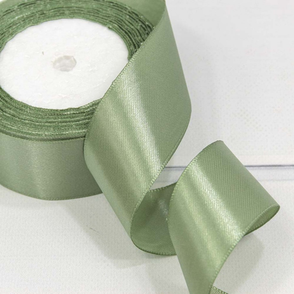Лента Атласная 3,8см х 28м Сатин (Зеленый)