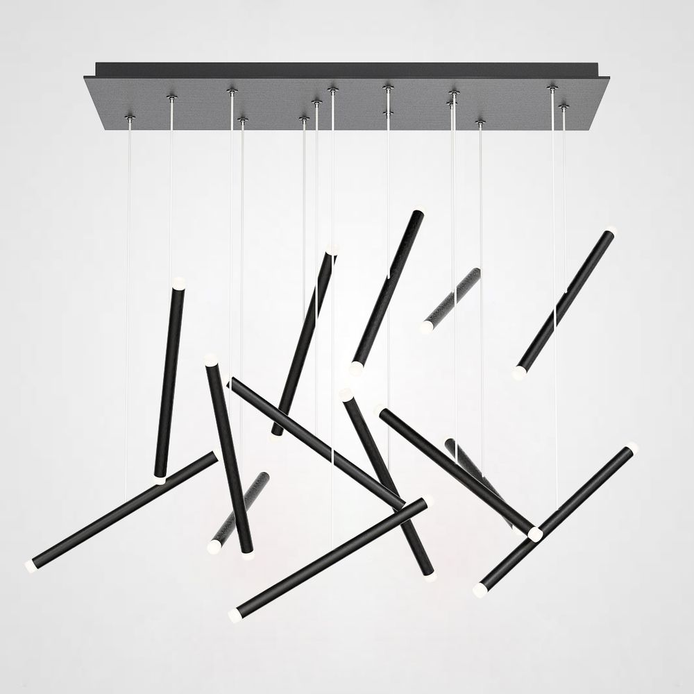Подвесная Люстра Dutti D0068 Led Chandelier Modern 14 Black By Imperiumloft