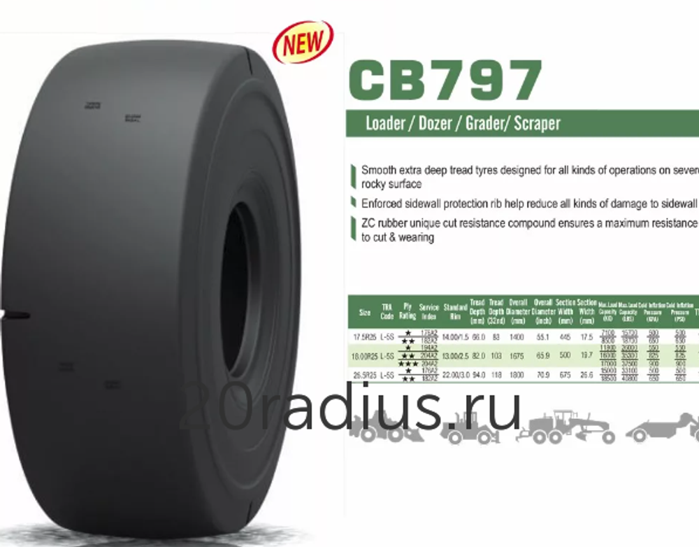 Шина 26.5R25 CB797 Westlake ** L-5S TL Китай