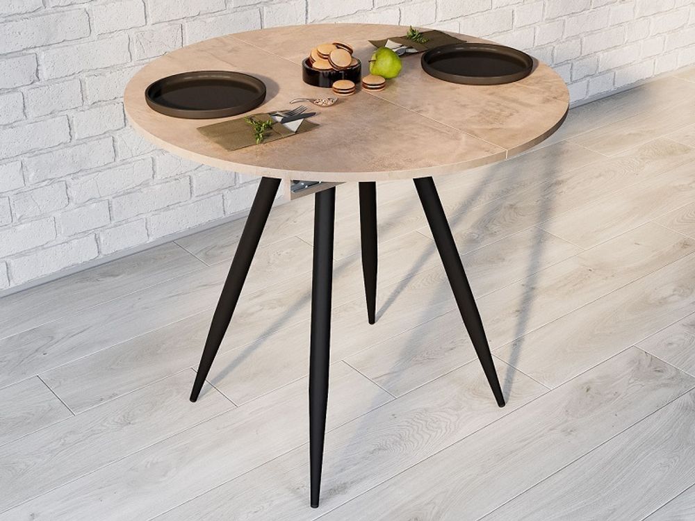 Стол обеденный Элип (конус) каркас чёрный