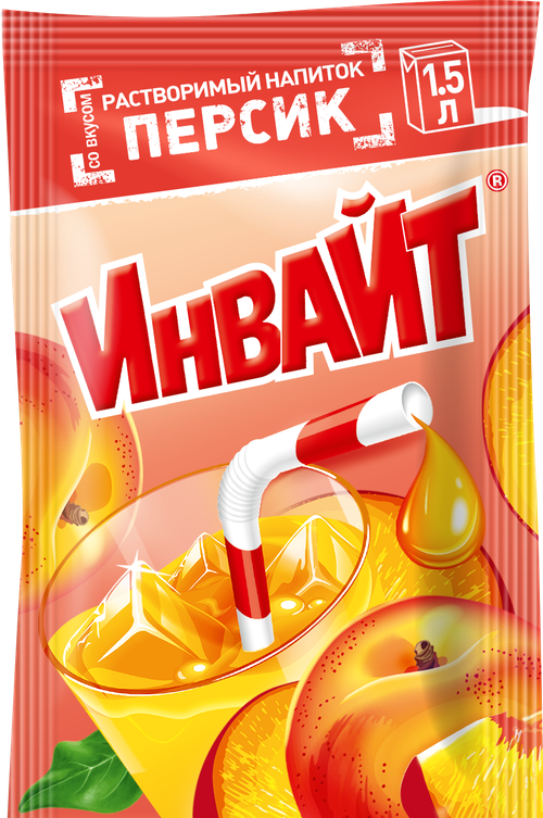 Растворимый напиток Invite персик 12гр 24шт*6бл