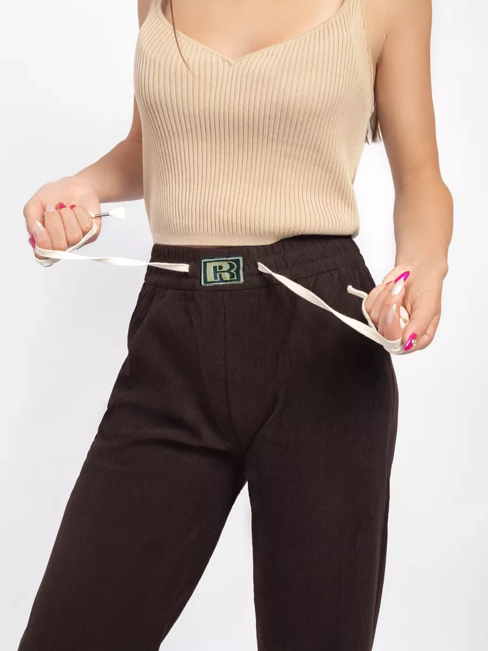 брюки вельветовые широкие палаццо на резинке