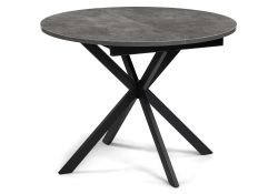 Деревянный стол Сурео 2 100(135)х100х77 камень темный / черный