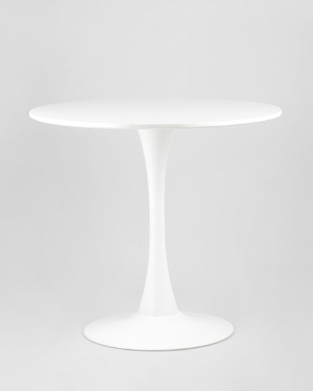 Обеденная группа стол Tulip D80 белый, стулья Eames DSW Style белые 2 шт