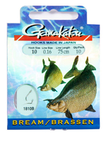 Крючки с поводком Gamakatsu Booklet BR. FEEDER 1810B размер 10/0, 16мм 75см (упк.10шт.)