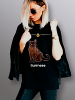 Футболка бурманская кошка