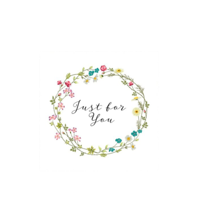 Открытка‒мини Just for you, цветочный веночек, 7 × 7 см