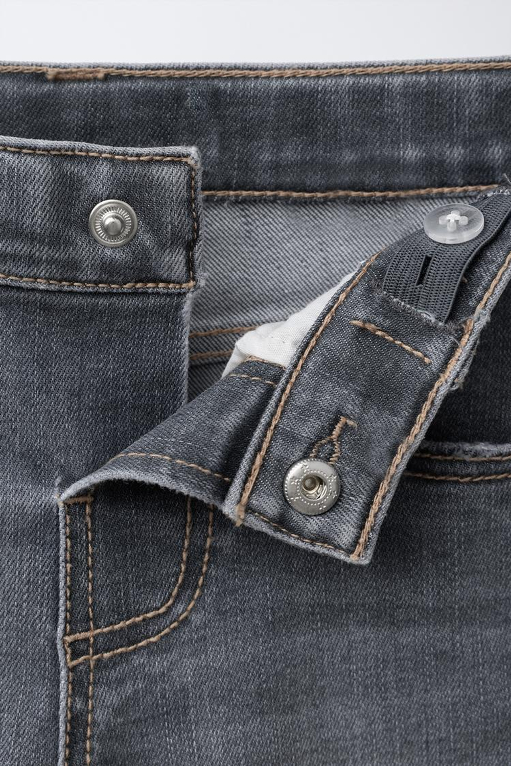 ZARA ДЖИНСЫ СКИННИ, СЕРЫЙ МЕЛАНЖ