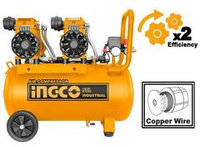 Компрессор безмасляный 2х1200Вт 50лит. INGCO ACS224501 SUPER SELECT