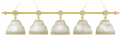 Лампа Антика 5 плафонов - граб