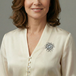 Брошь Fiore Luna Самоцвет Чешский горный хрусталь BR13756M BW/G