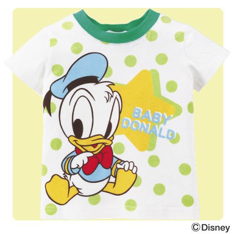 Футболка детская в горох с принтом Baby Donald