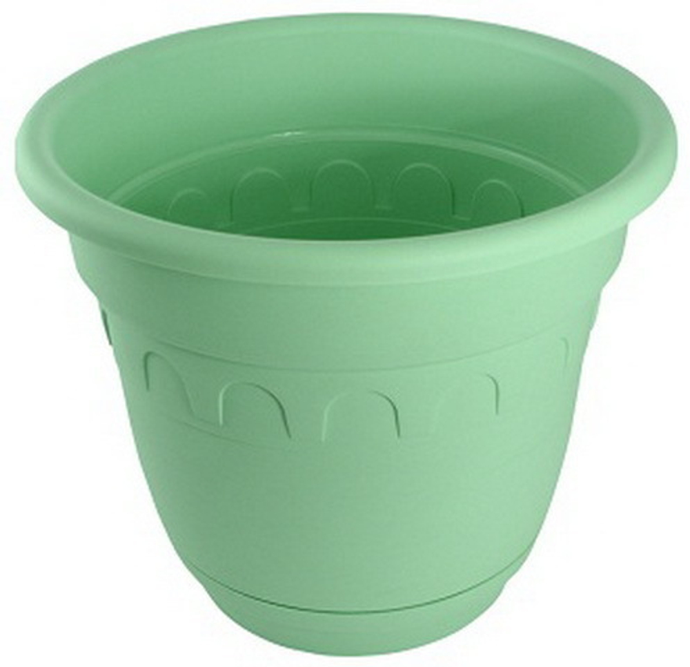 Горшок для цветов пластиковый 3,7л d-22см «Колывань» с поддоном колор С94К