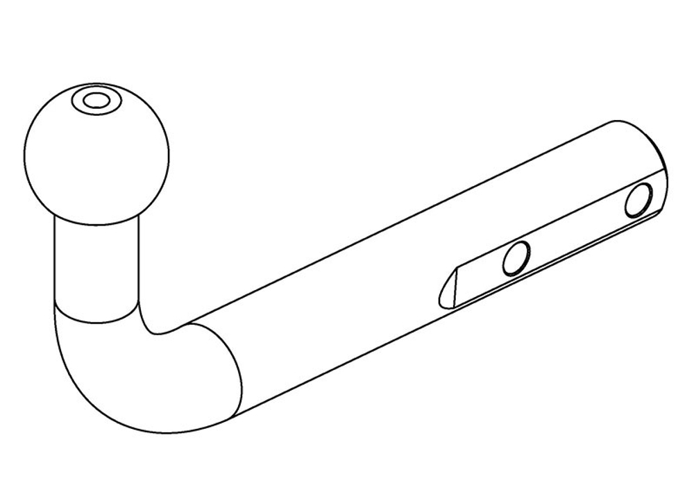 Шар сцепной A (съемный) L=200-350mm, a=80-115 (оцинкованный) Автос.Z2-03Z