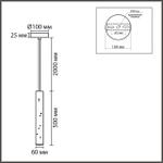 8354/1B SUSPENTIONI черный, металл/цемент Подвес GU10 LED 5W 220V SHAMAREL
