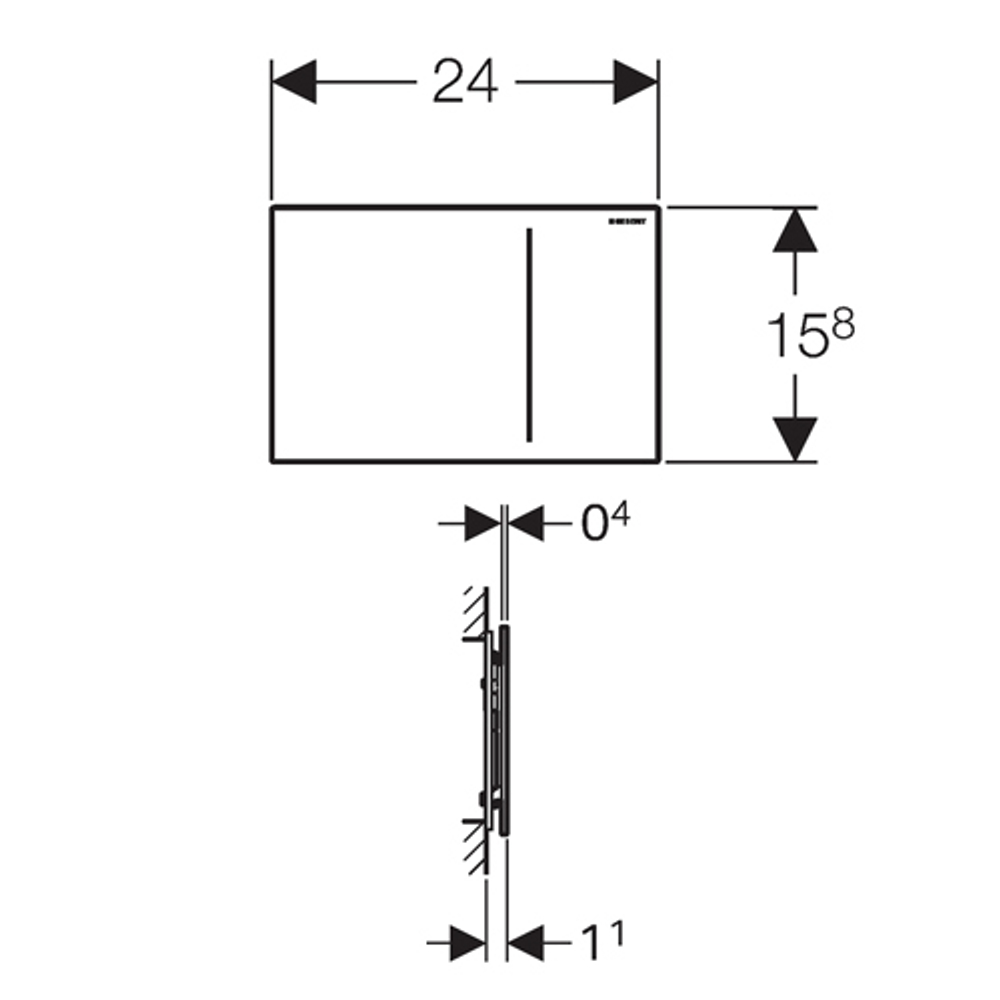 Смывная клавиша GEBERIT Sigma 70 115.620.FW.1