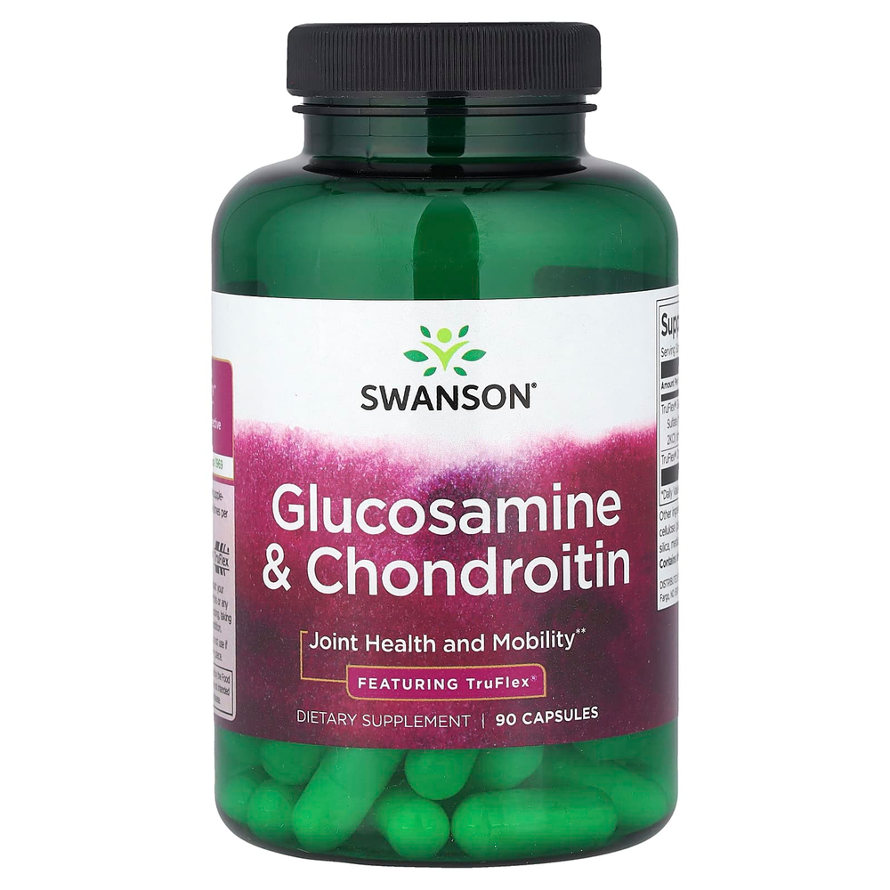 Swanson Vitamins, глюкозамин и хондроитин, 90 капсул