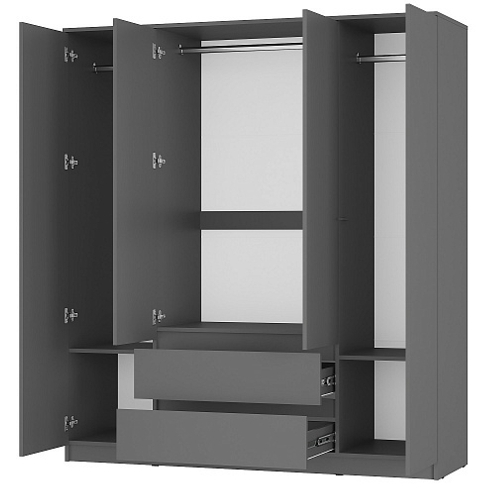 Шкаф для одежды и белья Симпл ШК-13, графит