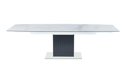 Стол обеденный Ist Casa раскладной Хлое, 180(260)х95х76 см, белый мрамор