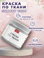 Краска по ткани и обуви, одежды акриловая Shabby Chic «Пастельно-серая»
