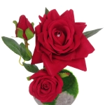 Цветочная композиция «Розовый восторг» 22см в горшке, цвет красный
