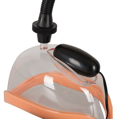 Женская вакуумная помпа с вибрацией Vibrating Vagina Sucker (Цвет: прозрачный)