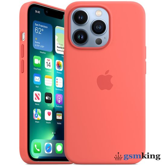 Apple Silicone Case with MagSafe iPhone 13 Pro Pink Pomelo «Розовый помело» MM2E3ZE/A