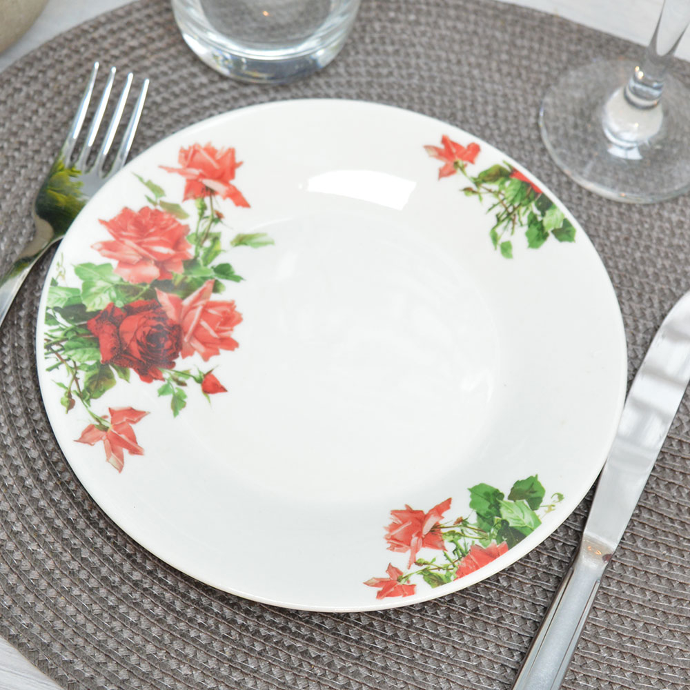 Тарелка плоская 18см Садовница, фарфор, Jewel