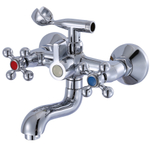 Смеситель для ванны H30050 двухрычажный, короткий излив