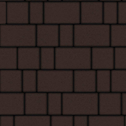 ТРОТУАРНАЯ ПЛИТКА СТАРЫЙ ГОРОД - Б.1.ФСМ.6 СТАНДАРТ КОРИЧНЕВЫЙ, КОМПЛЕКТ ИЗ 3 ВИДОВ ПЛИТ