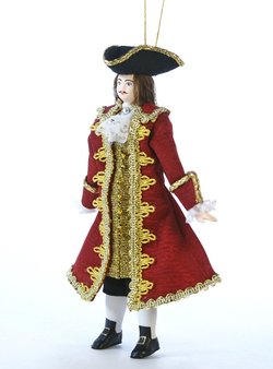 Кукла фарфоровая на елку Петр 1